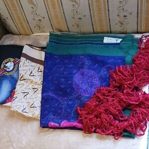 Set Of 4 Elegant Multicolor Women's Scarf